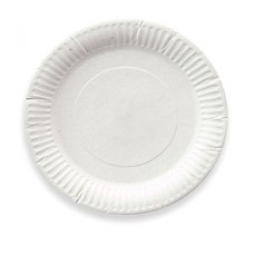 Тарелка бумажная неламинированная белая d=170мм
